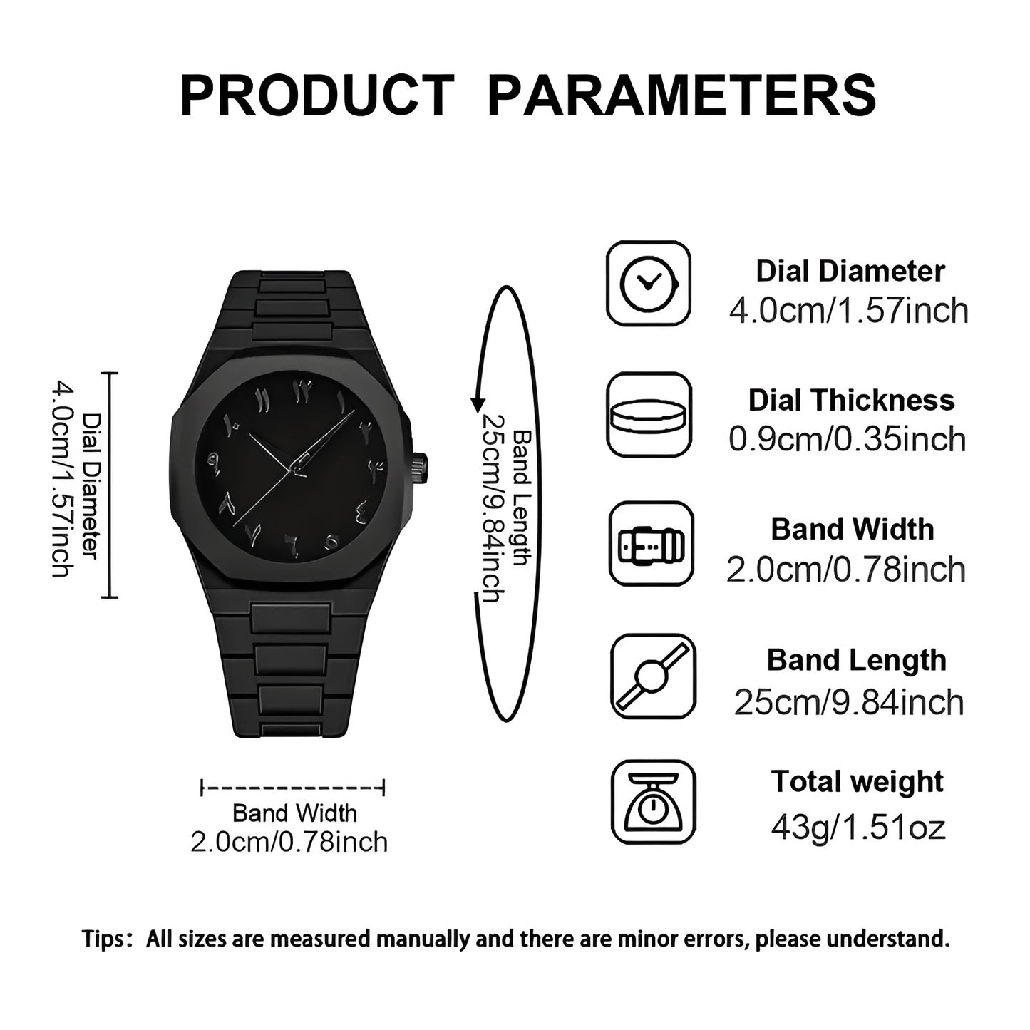 MSCXDK Men’s Watch Islamic Simplicity and Elegance