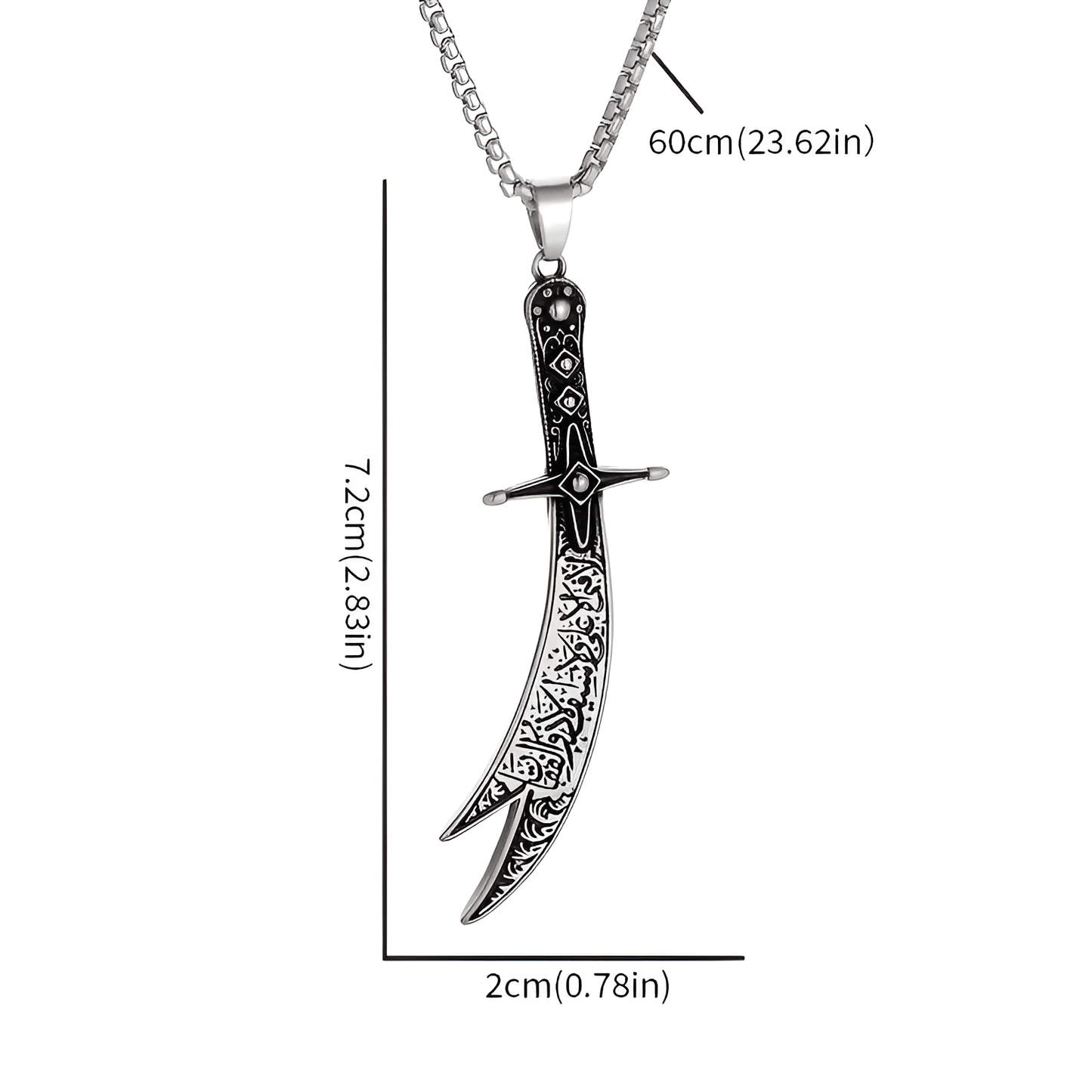 Zulfikar Sword Pendant – Imam Ali Islamic Necklace