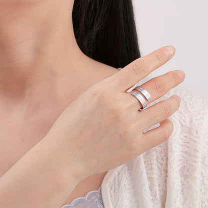 Ayatul Kursi Adjustable Arabic Ring – Thick - Stainless Steel