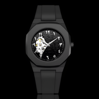 Men’s Arabic Watch – Engraved Middle Eastern Design