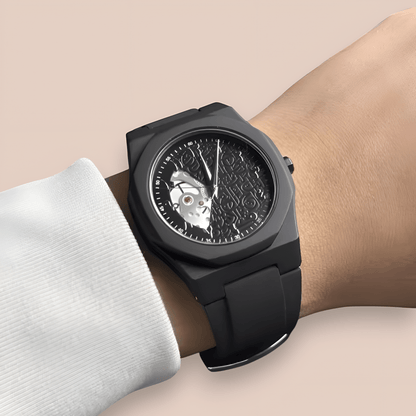 Men’s Arabic Watch – Engraved Middle Eastern Design