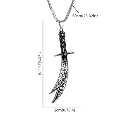 Zulfikar Sword Pendant – Imam Ali Islamic Necklace